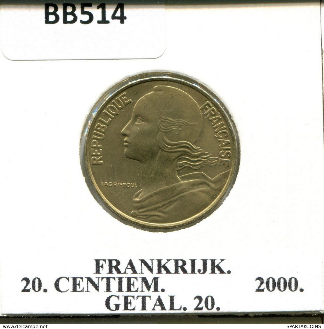 20 CENTIMES 2000 FRANKREICH FRANCE Französisch Münze #BB514.D.A - 20 Centimes