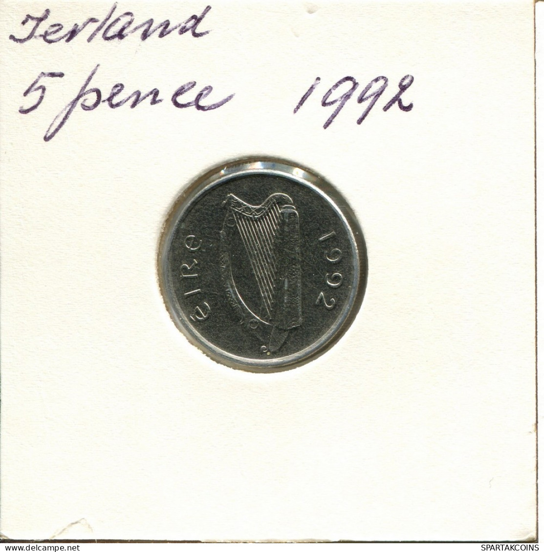 5 PENCE 1992 IRLANDA IRELAND Moneda #AY683.E.A - Irlande