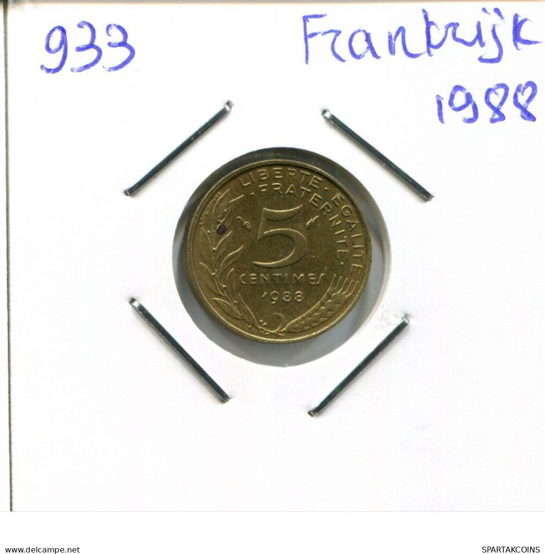 5 CENTIMES 1988 FRANCE Coin French Coin #AN030.U.A - 5 Centimes