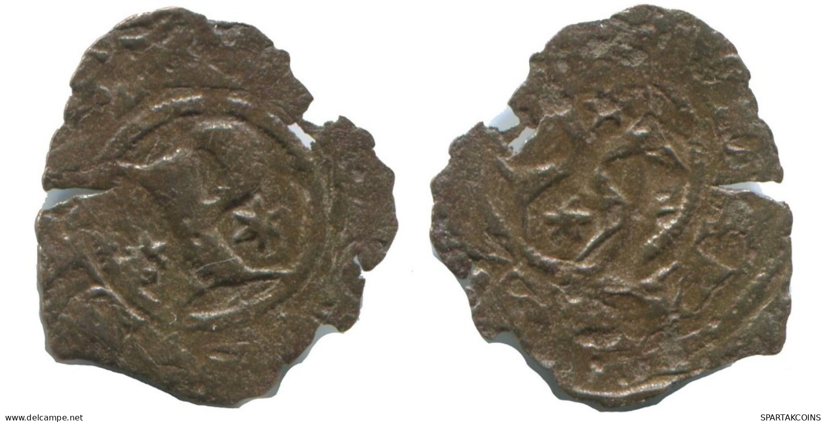 CRUSADER CROSS Authentic Original MEDIEVAL EUROPEAN Coin 0.8g/13mm #AC291.8.F.A - Sonstige – Europa