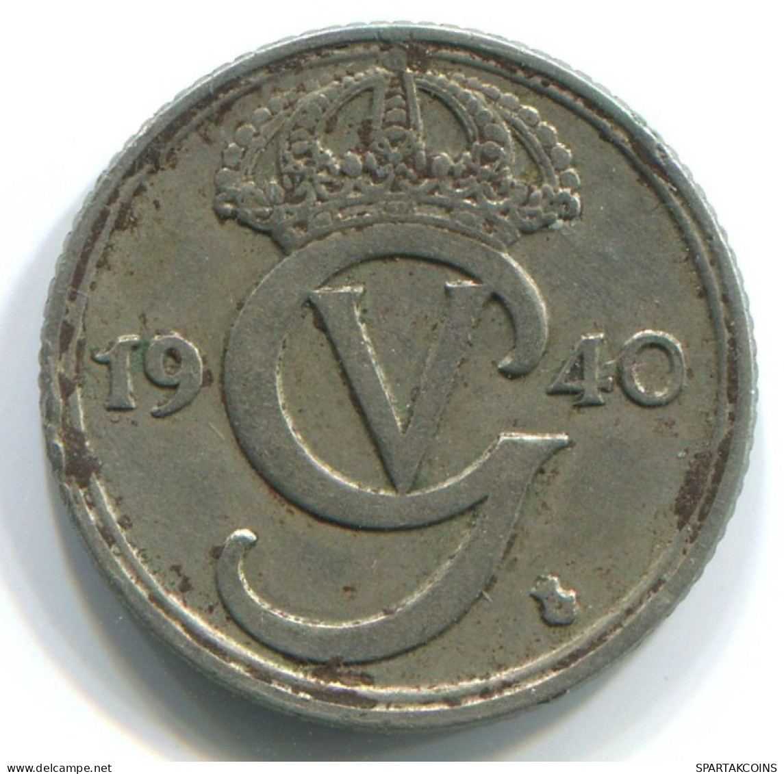 10 ORE 1940 SUECIA SWEDEN PLATA Moneda #WW1089.E.A - Suède
