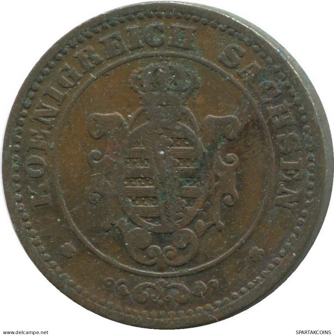 SAXONY 2 PFENNIG 1864 B Hannover Mint German States #DE10640.16.U.A - Altri & Non Classificati