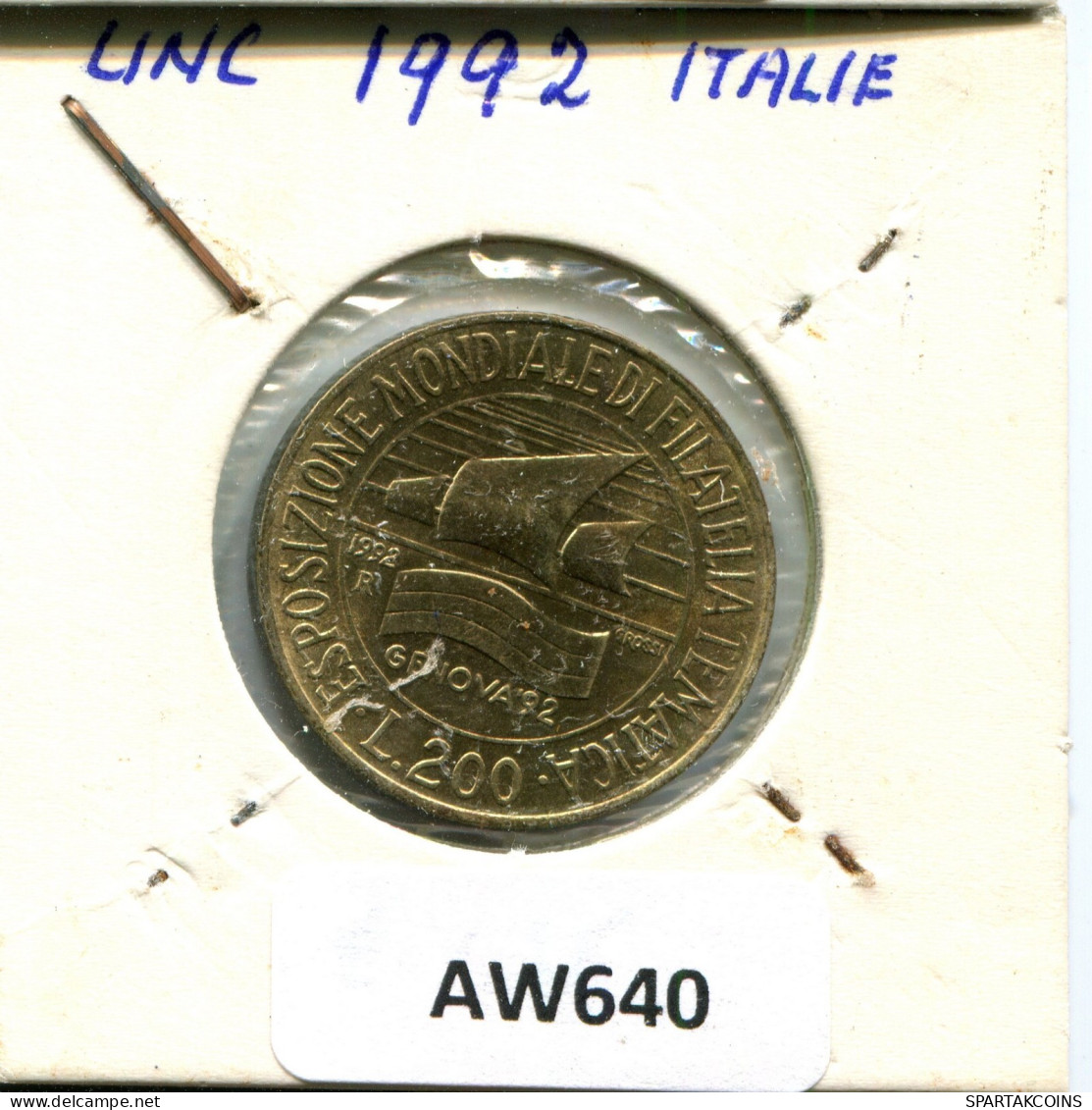 200 LIRE 1992 ITALIEN ITALY Münze #AW640.D.A - 200 Lire