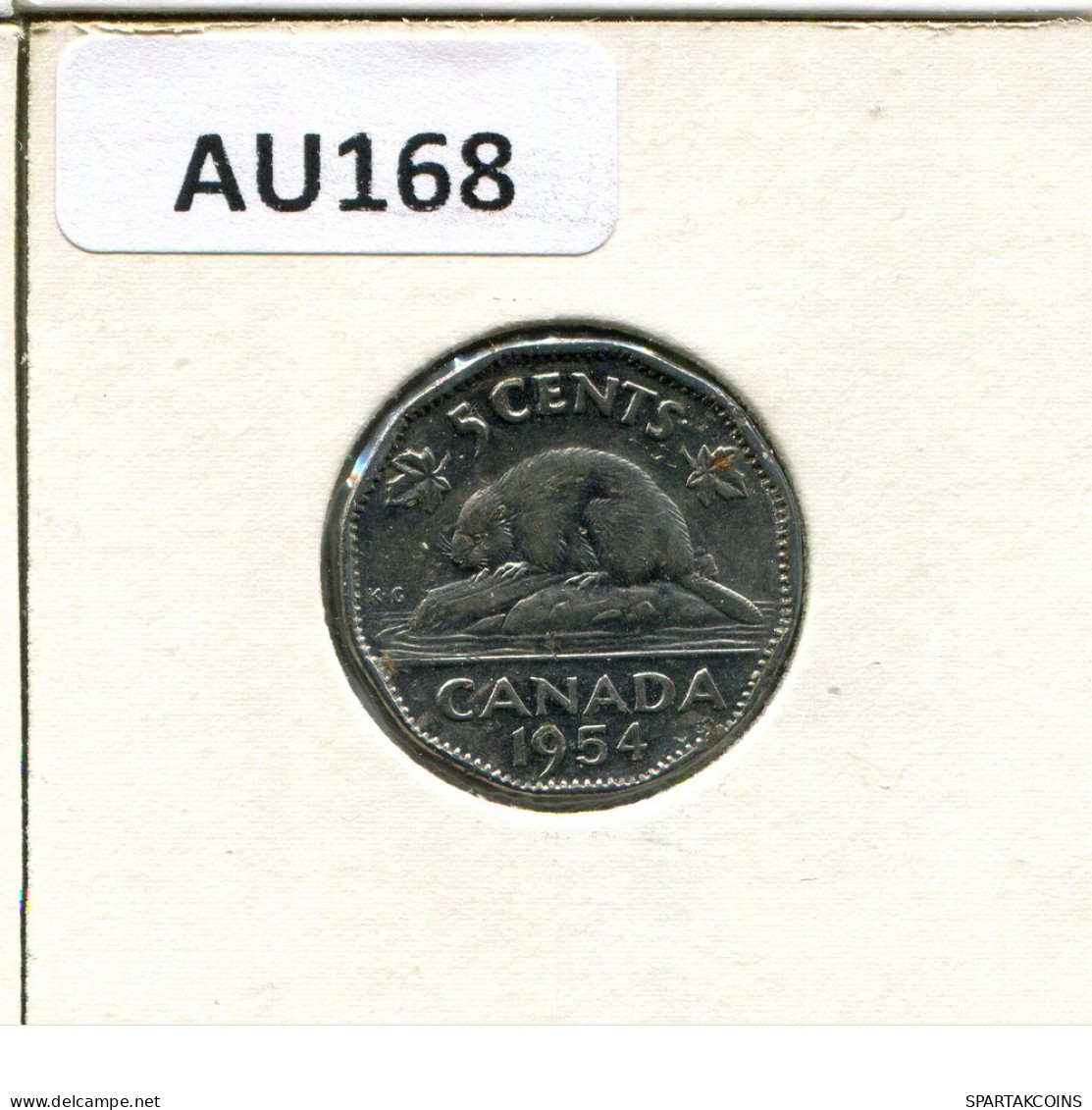 5 CENTS 1954 CANADA Moneda #AU168.E.A - Canada