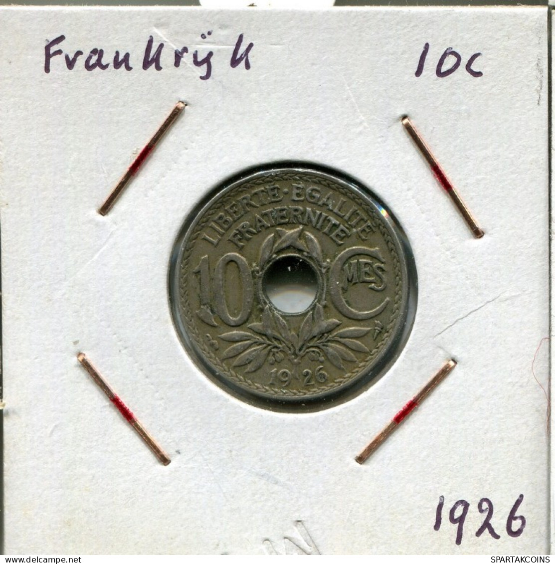 10 CENTIMES 1926 FRANCE Pièce Française #AM793.F.A - 10 Centimes