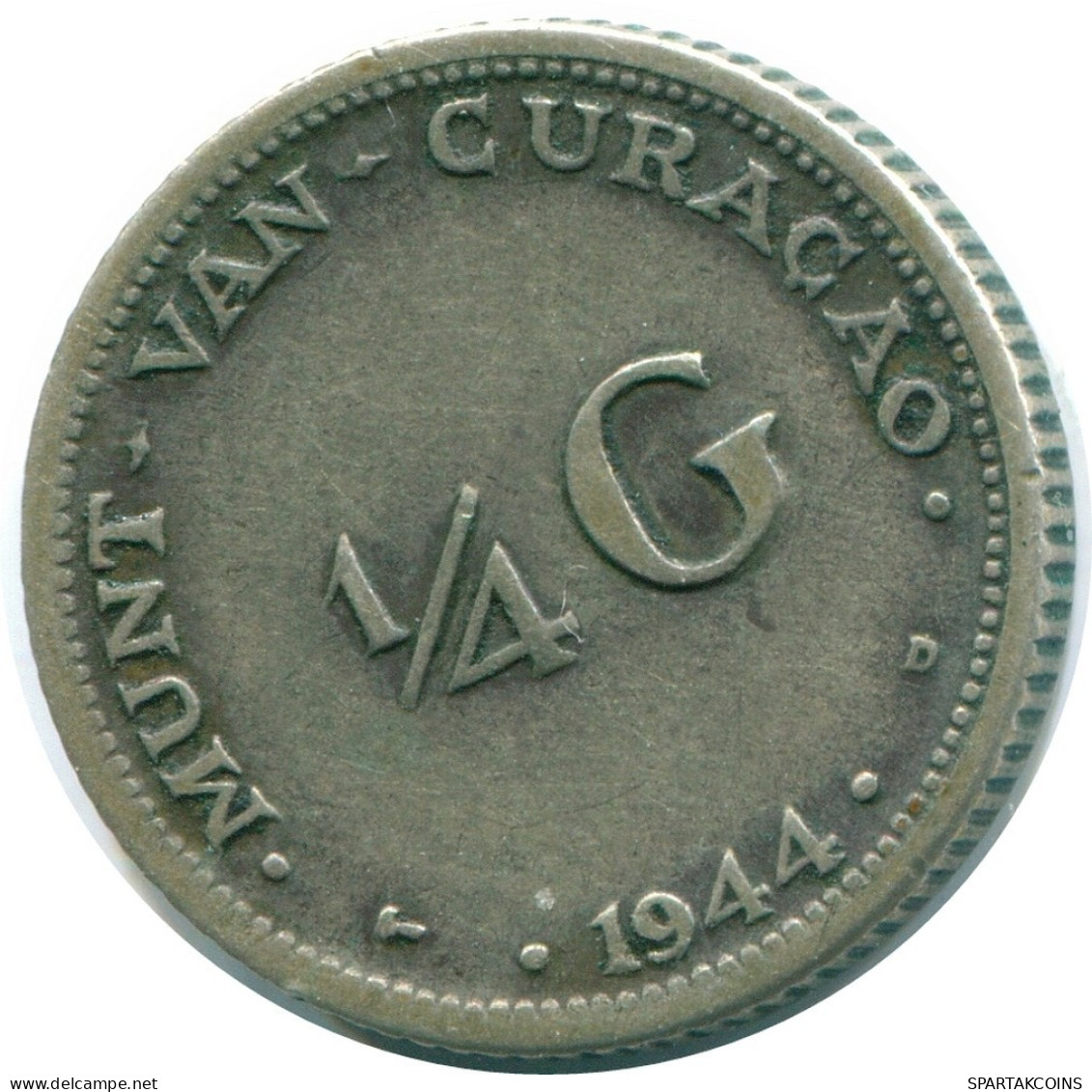 1/4 GULDEN 1944 CURACAO NIEDERLANDE SILBER Koloniale Münze #NL10695.4.D.A - Curaçao