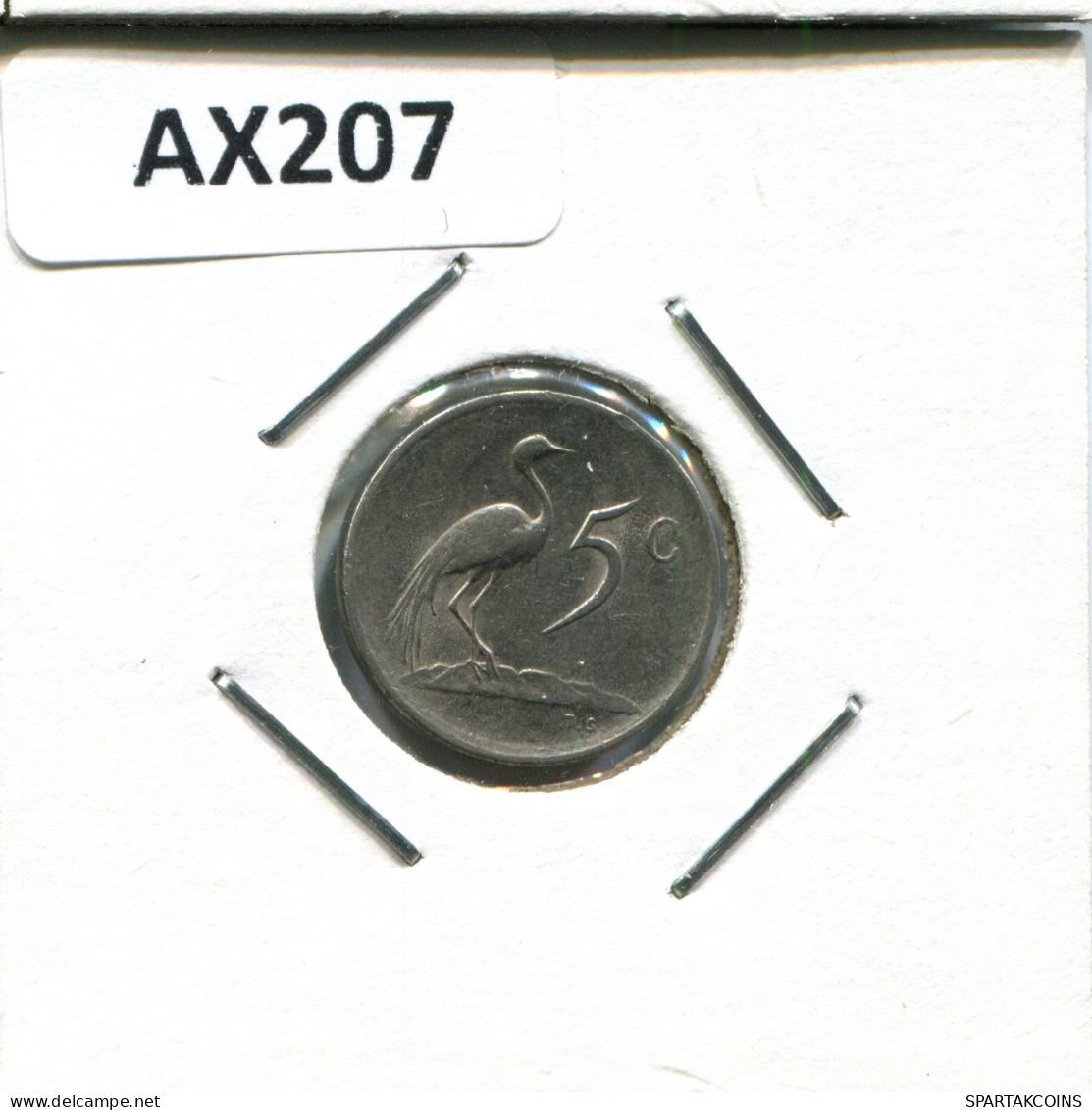 5 CENTS 1976 SUDAFRICA SOUTH AFRICA Moneda #AX207.E.A - South Africa