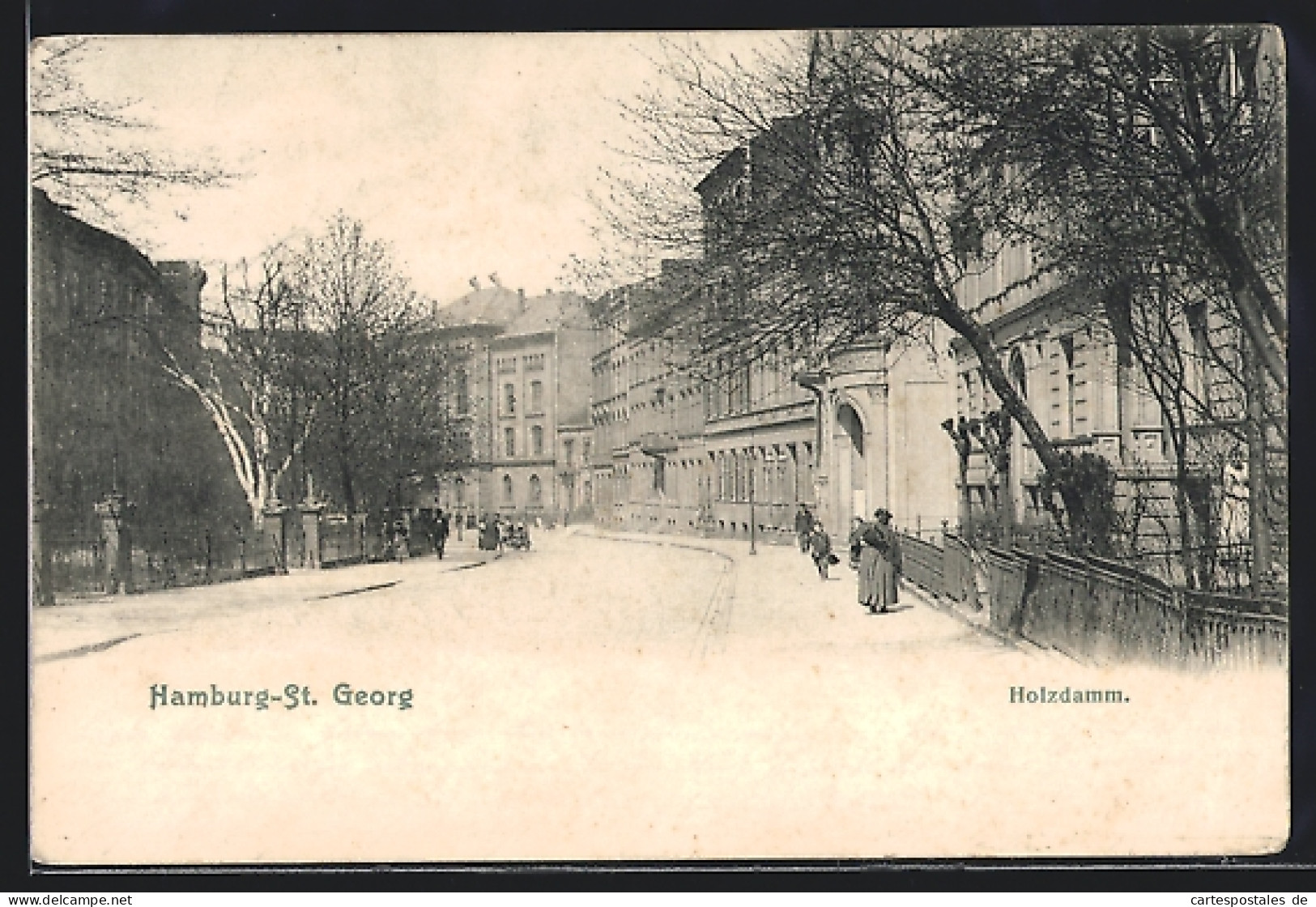 AK Hamburg-St. Georg, Strassenpartie Am Holzdamm  - Mitte