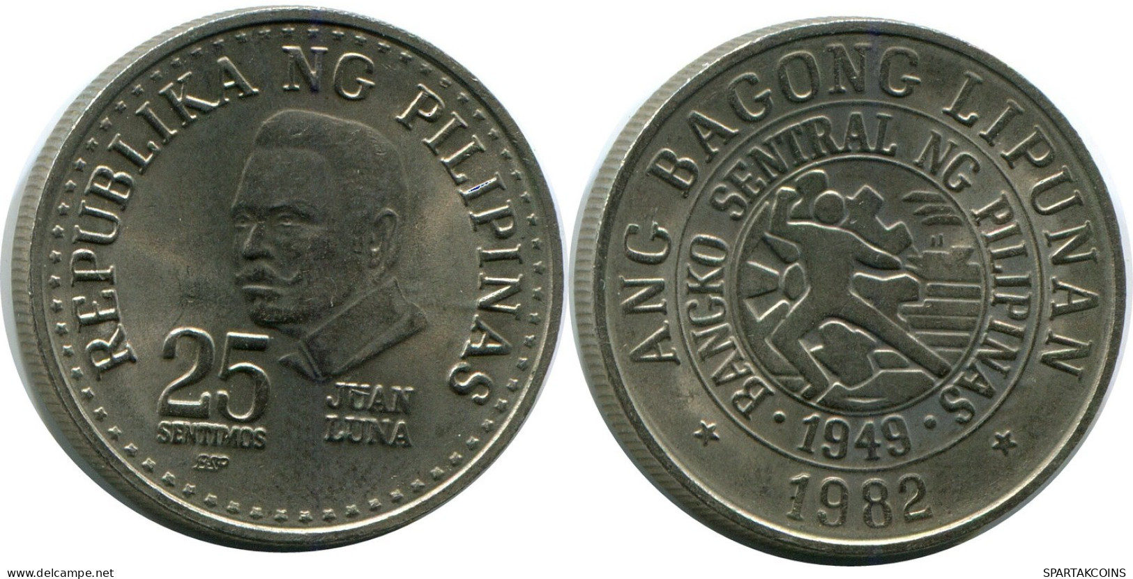 25 SENTIMOS 1982 FILIPINAS PHILIPPINES Moneda #AR886.E.A - Filippijnen