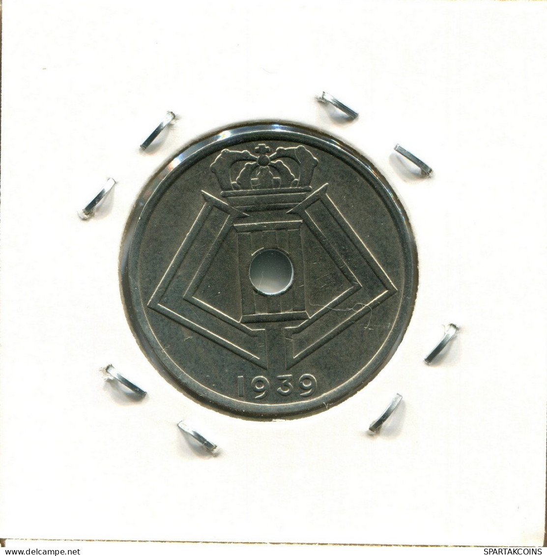 25 CENTIMES 1939 BELGIQUE-BELGIE BELGIUM Coin #BA320.U.A - 25 Cents