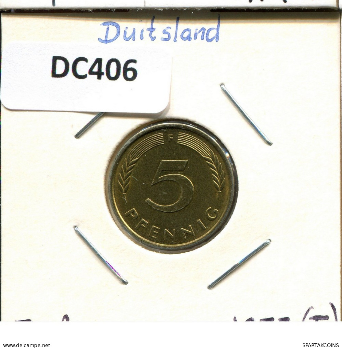 5 PFENNIG 1977 F WEST & UNIFIED GERMANY Coin #DC406.U.A - 5 Pfennig