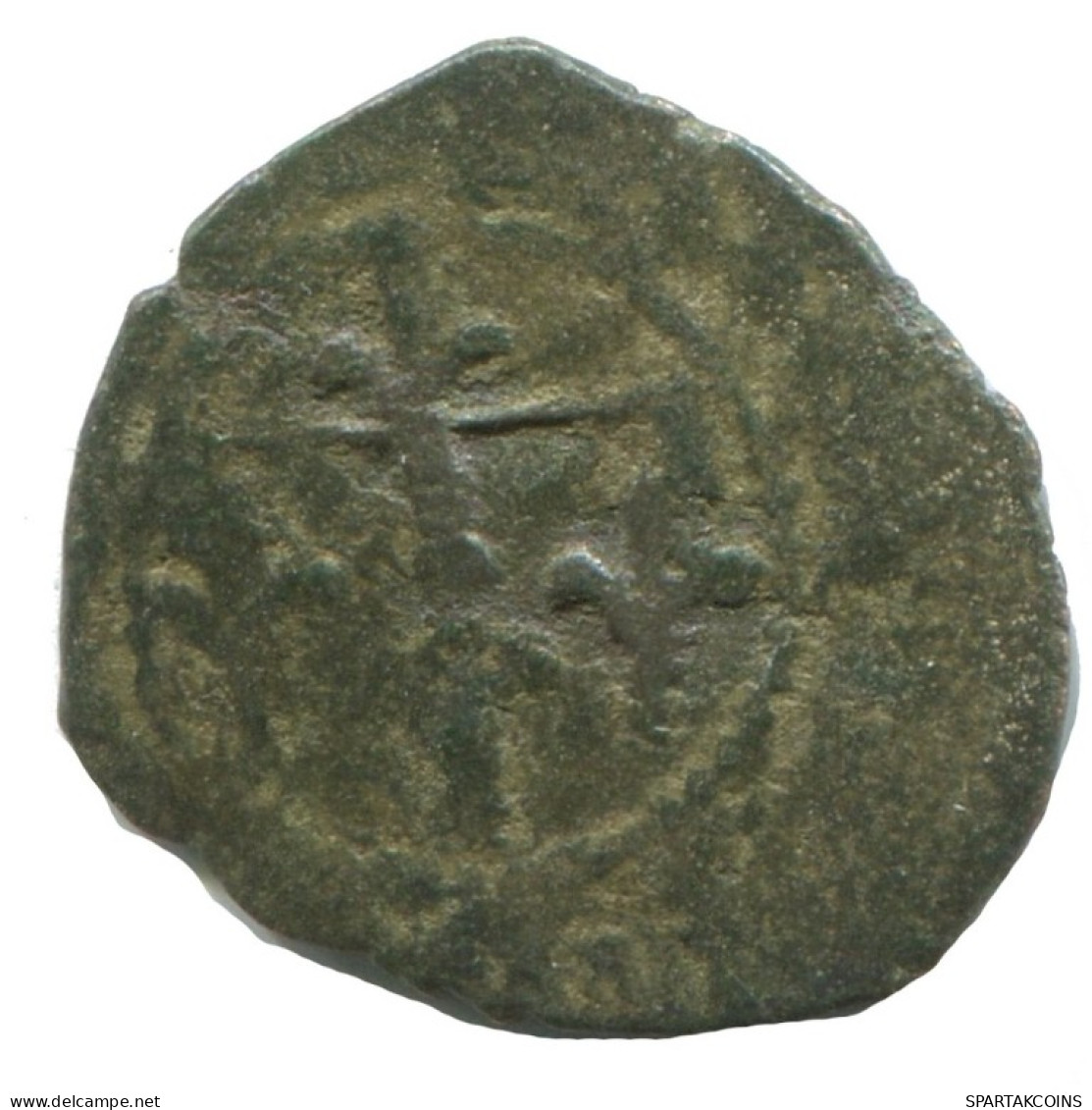 CRUSADER CROSS Authentic Original MEDIEVAL EUROPEAN Coin 0.7g/15mm #AC367.8.F.A - Other - Europe