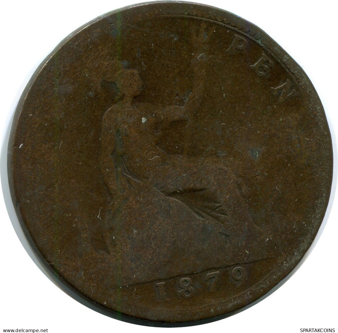 PENNY 1879 UK GROßBRITANNIEN GREAT BRITAIN Münze #AZ771.D.A - D. 1 Penny