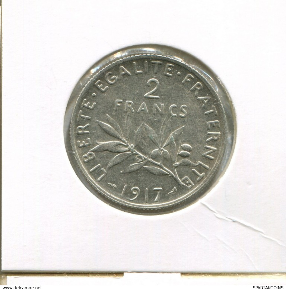 2 FRANCS 1917 FRANKREICH FRANCE SILBER Französisch Münze #AK667.D.A - 2 Francs