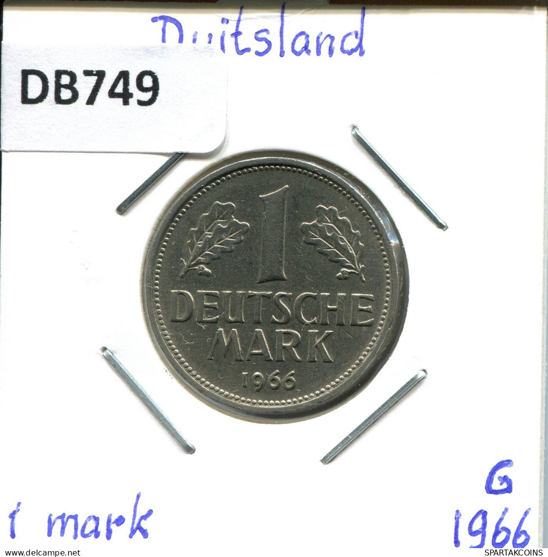 1 DM 1966 G BRD ALLEMAGNE Pièce GERMANY #DB749.F.A - 1 Mark