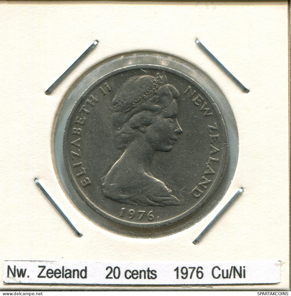 20 CENTS 1976 NUEVA ZELANDIA NEW ZEALAND Moneda #AS227.E.A - Nouvelle-Zélande