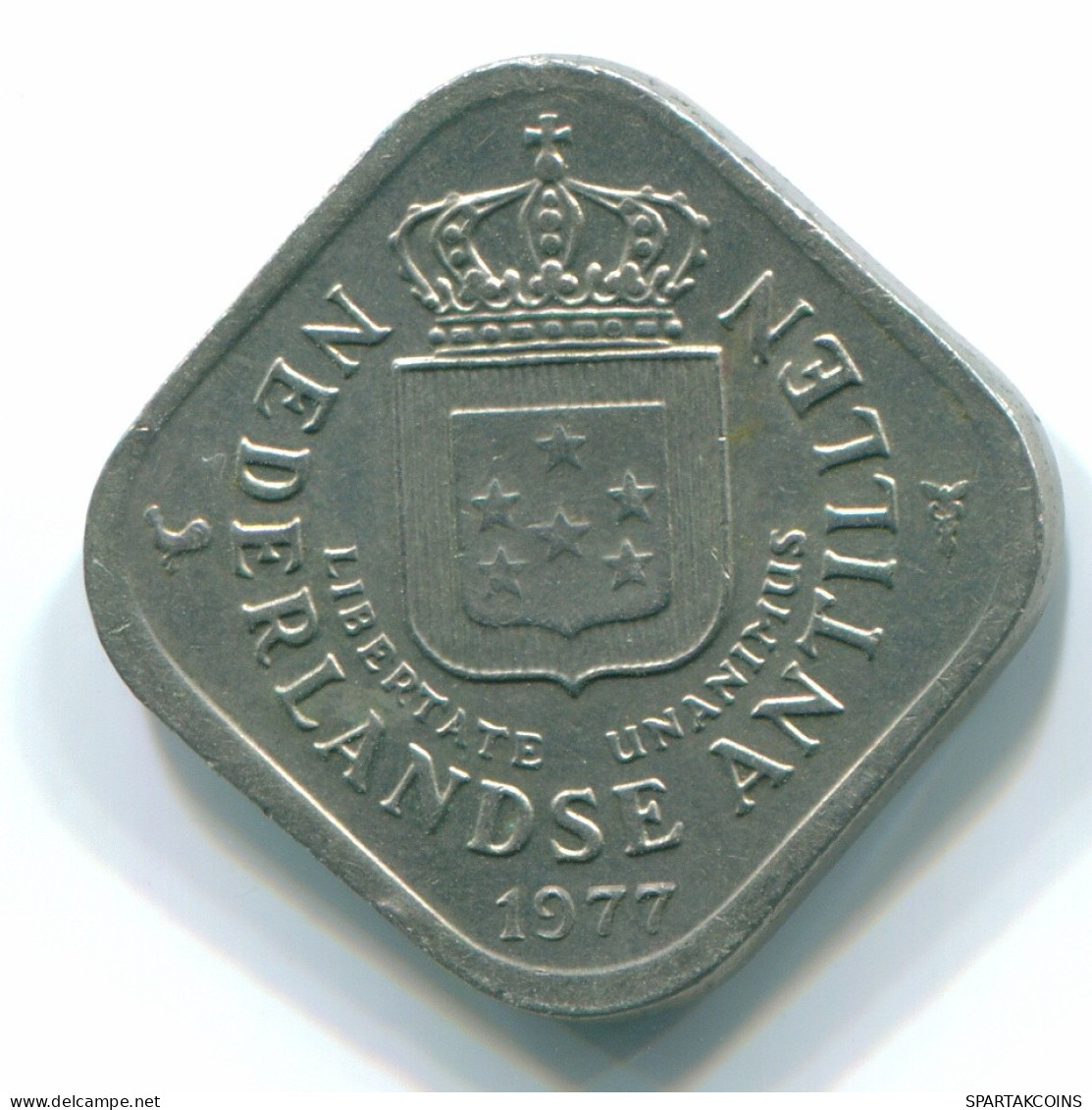 5 CENTS 1977 NIEDERLÄNDISCHE ANTILLEN Nickel Koloniale Münze #S12275.D.A - Netherlands Antilles
