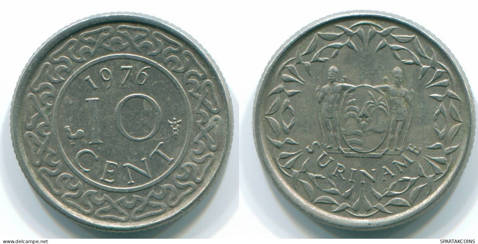 10 CENTS 1976 SURINAME Nickel Moneda #S13294.E.A - Suriname 1975 - ...