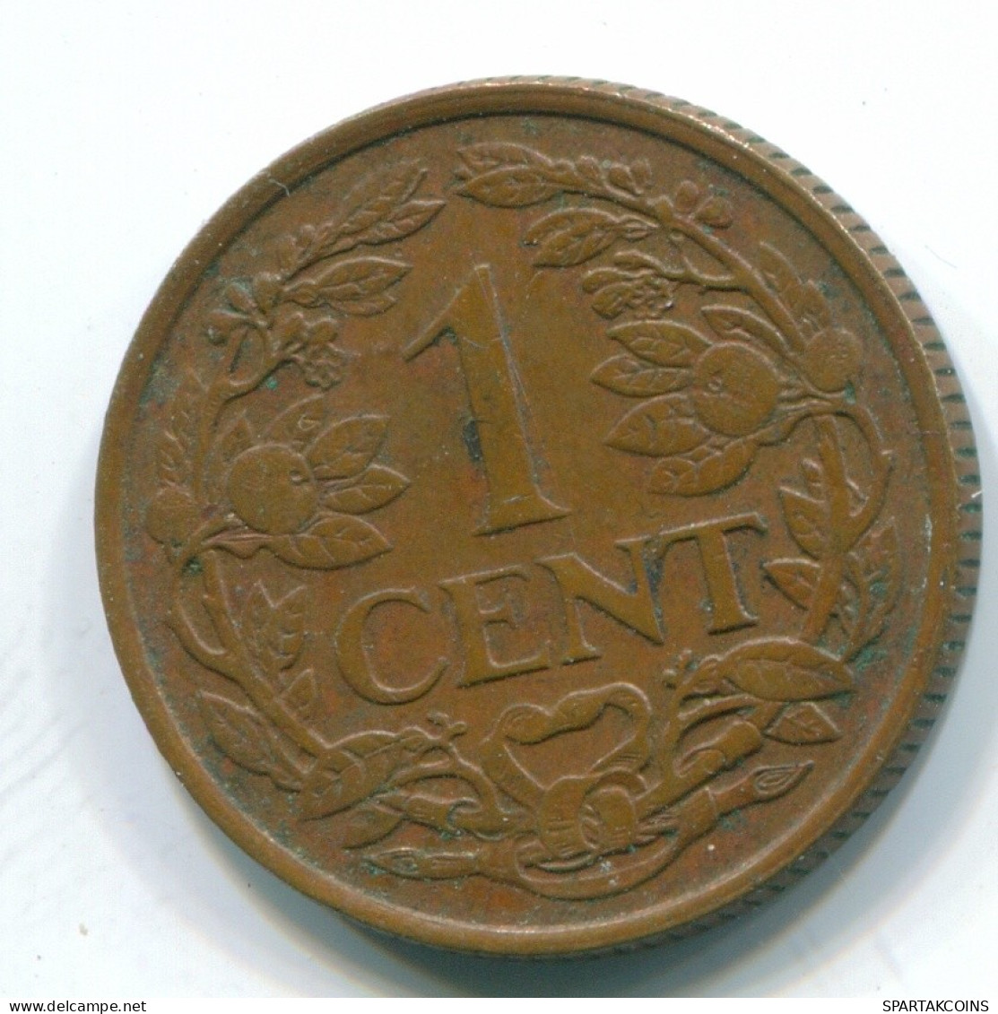 1 CENT 1961 ANTILLAS NEERLANDESAS Bronze Fish Colonial Moneda #S11059.E.A - Antilles Néerlandaises