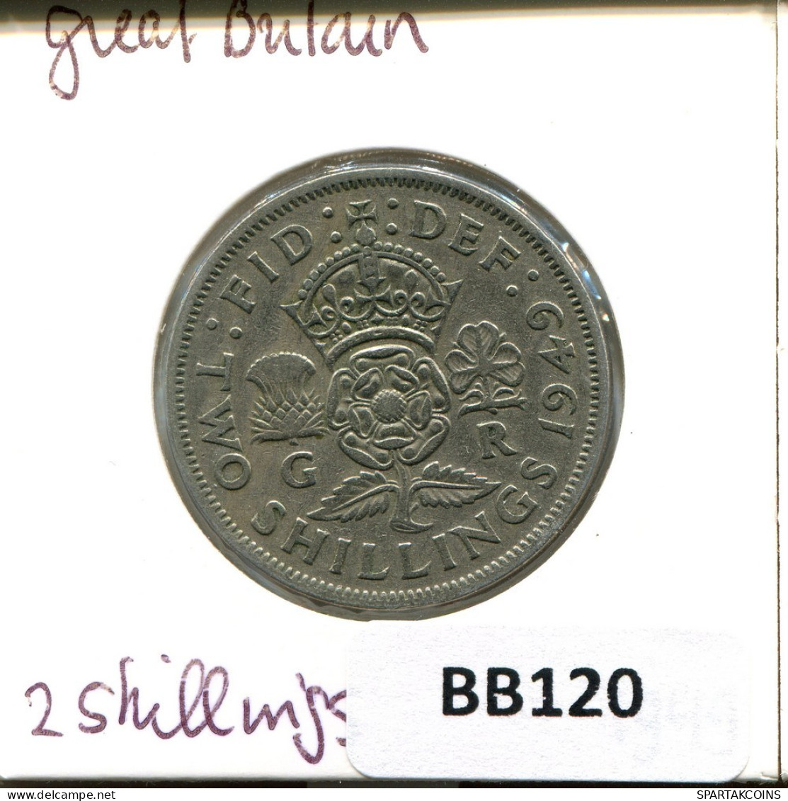 2 SHILLINGS 1949 UK GBAN BRETAÑA GREAT BRITAIN Moneda #BB120.E.A - J. 1 Florin / 2 Shillings