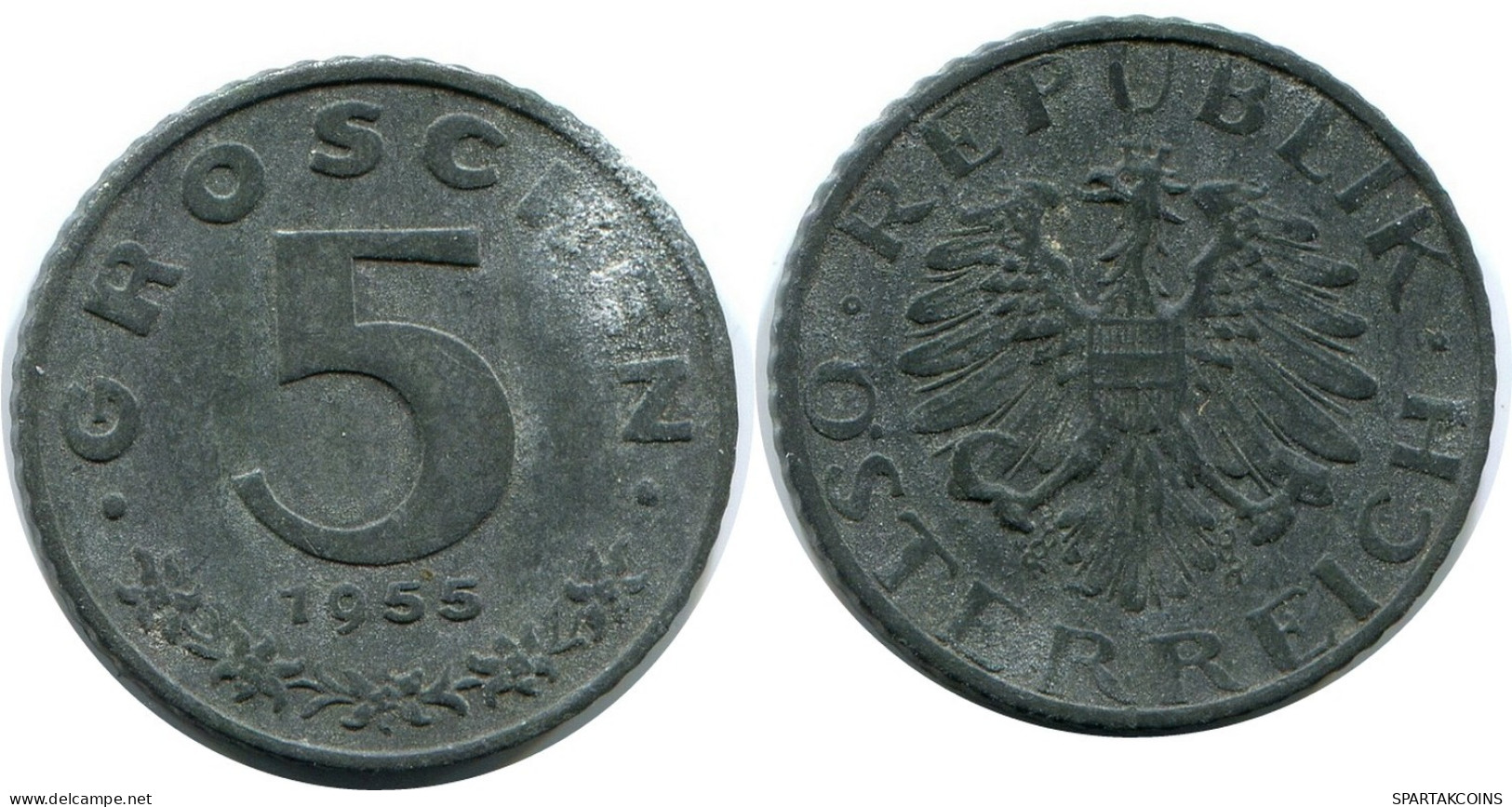 5 GROSCHEN 1955 AUSTRIA Coin #BA175.U.A - Oostenrijk
