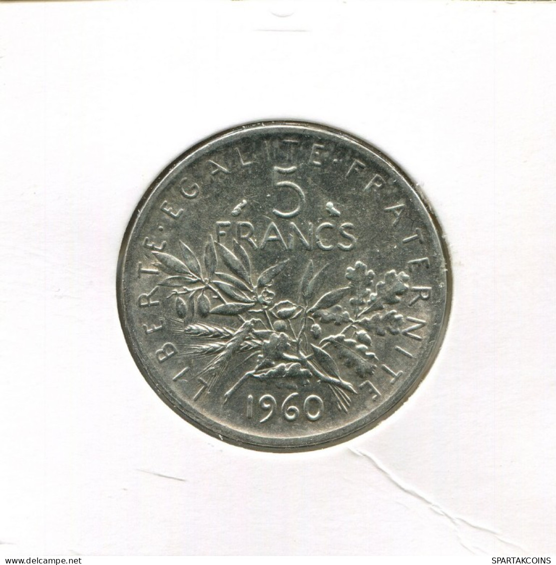 5 FRANCS 1960 FRANCIA FRANCE PLATA Moneda #AK737.E.A - 5 Francs