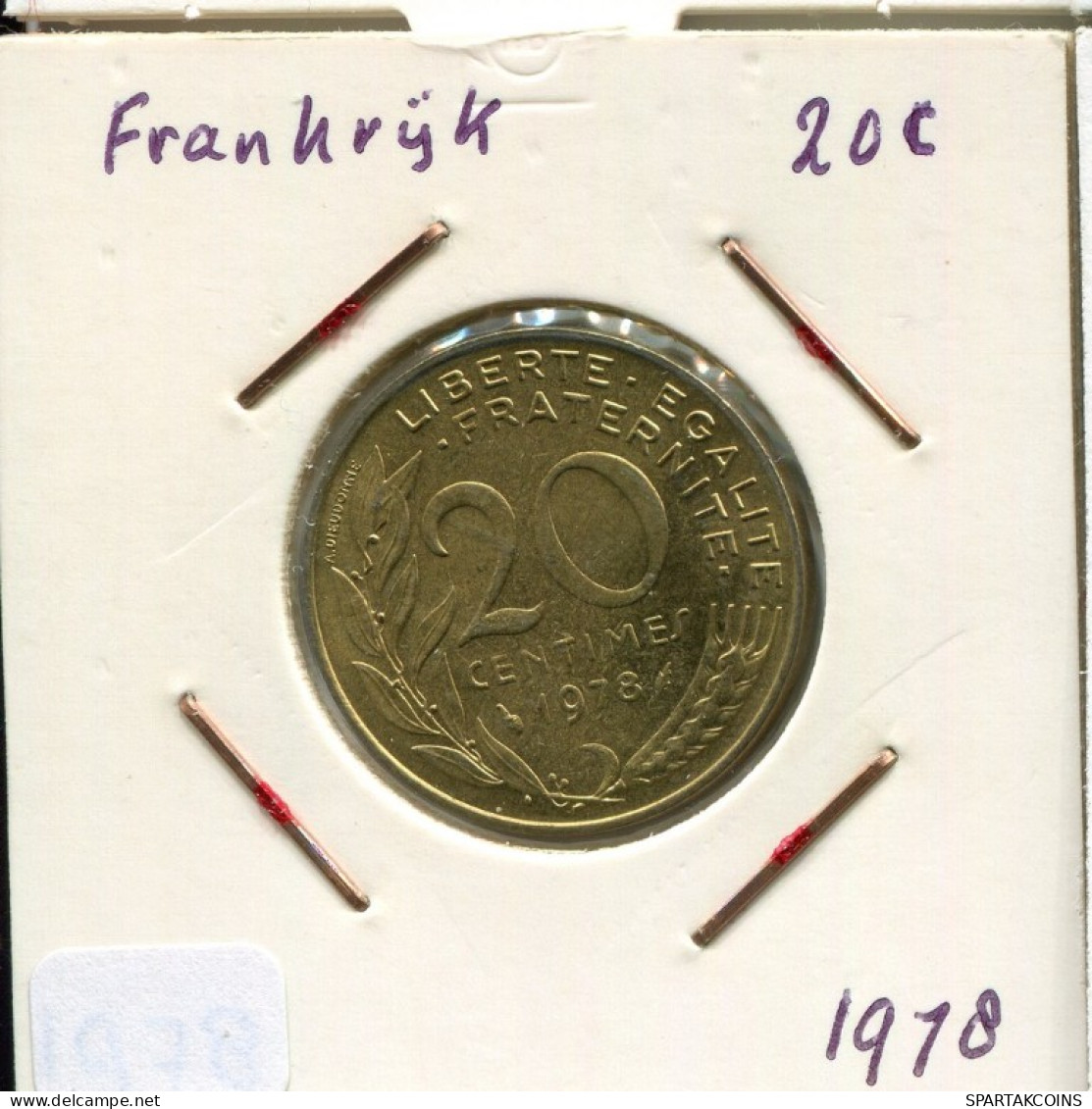 20 CENTIMES 1978 FRANCIA FRANCE Moneda #AM859.E.A - 20 Centimes