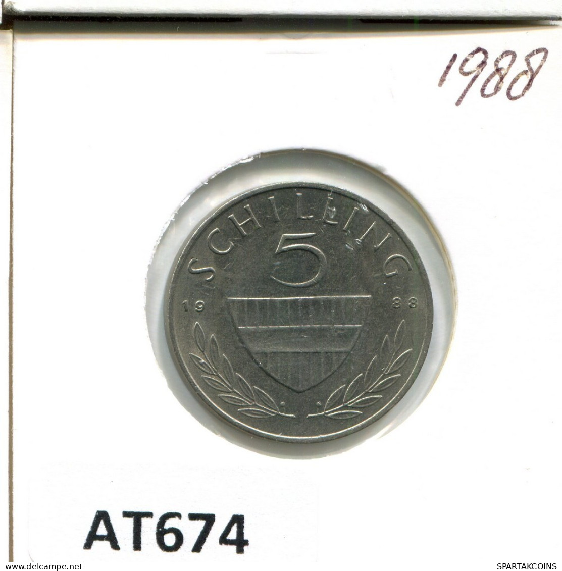 5 SCHILLING 1988 AUSTRIA Coin #AT674.U.A - Oesterreich
