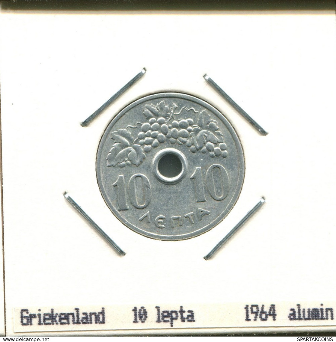 10 LEPTA 1964 GRIECHENLAND GREECE Münze #AS425.D.A - Griechenland