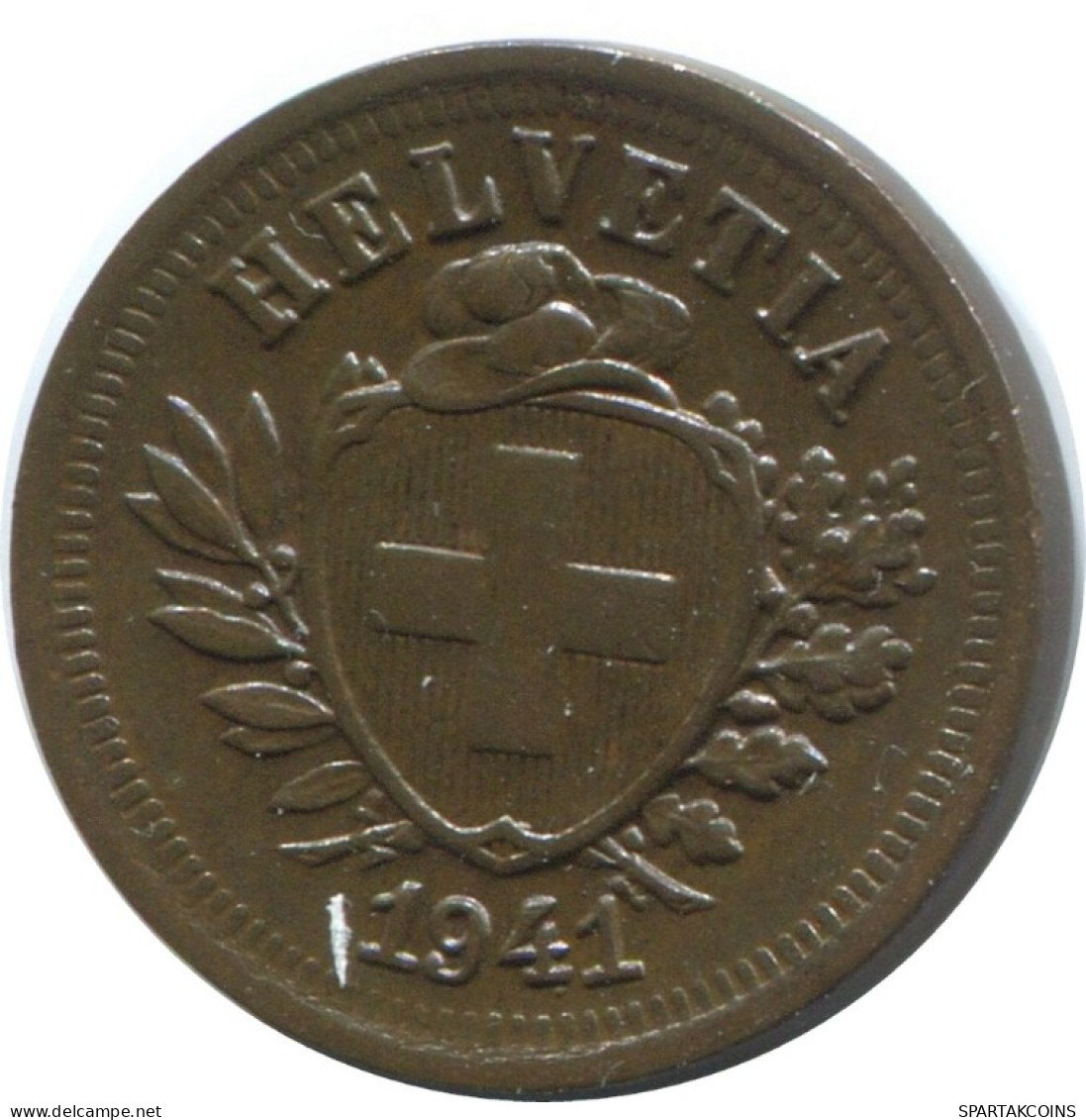 1 RAPPEN 1941 B SWITZERLAND Coin HELVETIA #AD928.2.U.A - Andere & Zonder Classificatie
