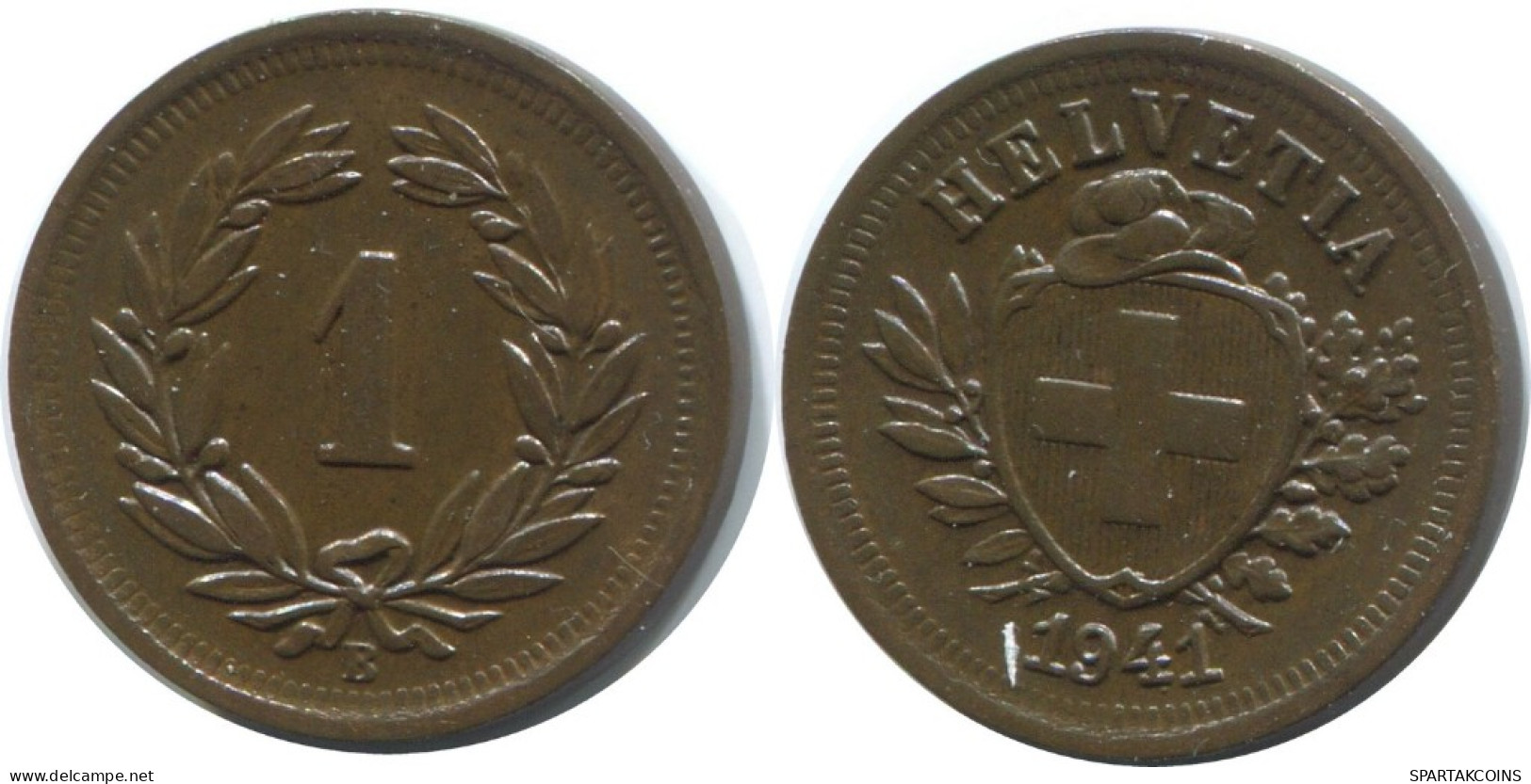 1 RAPPEN 1941 B SWITZERLAND Coin HELVETIA #AD928.2.U.A - Altri & Non Classificati