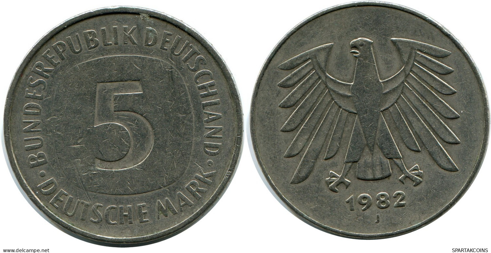 5 DM 1982 J BRD DEUTSCHLAND Münze GERMANY #AZ485.D.A - 5 Marchi