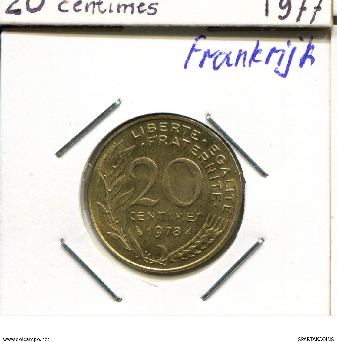 20 CENTIMES 1978 FRANKREICH FRANCE Französisch Münze #AM174.D.A - 20 Centimes