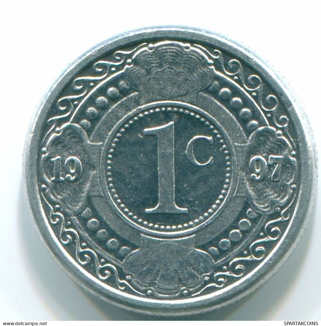 1 CENT 1996 NETHERLANDS ANTILLES Aluminium Colonial Coin #S13141.U.A - Antilles Néerlandaises