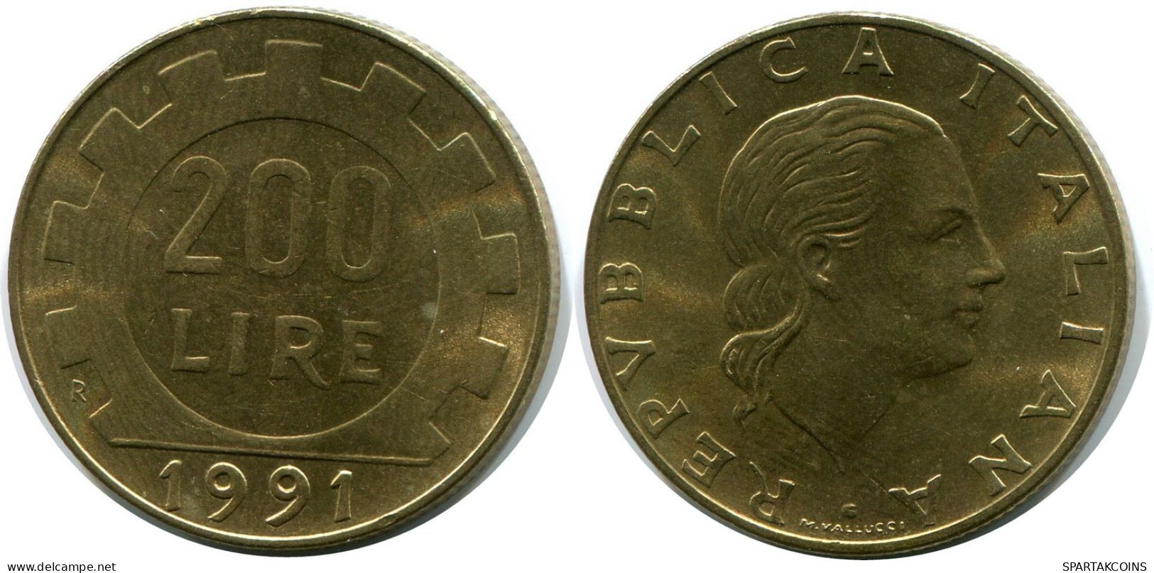 200 LIRE 1991 ITALY Coin #AZ513.U.A - 200 Lire