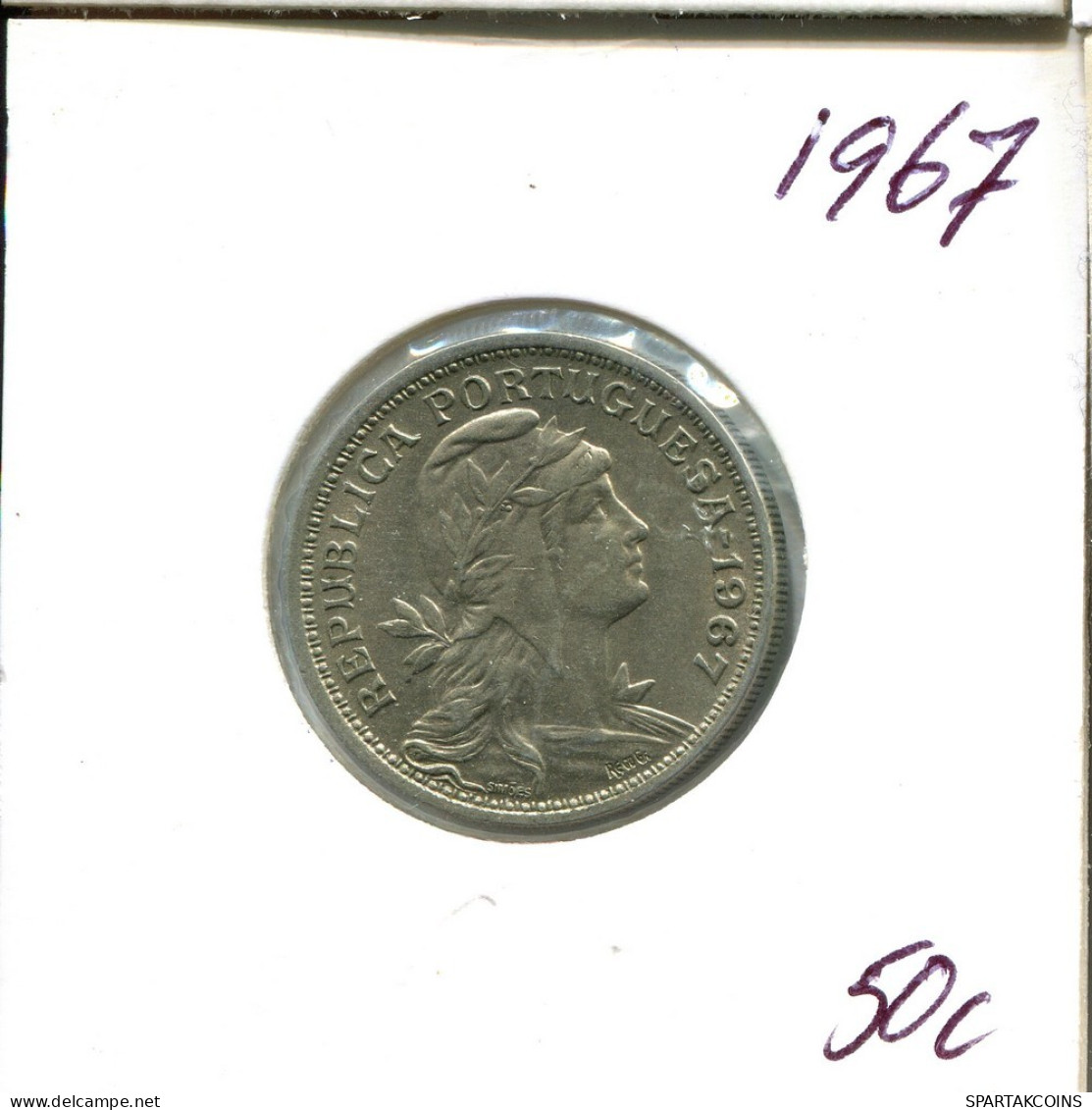 50 CENTAVOS 1967 PORTUGAL Moneda #AT304.E.A - Portogallo