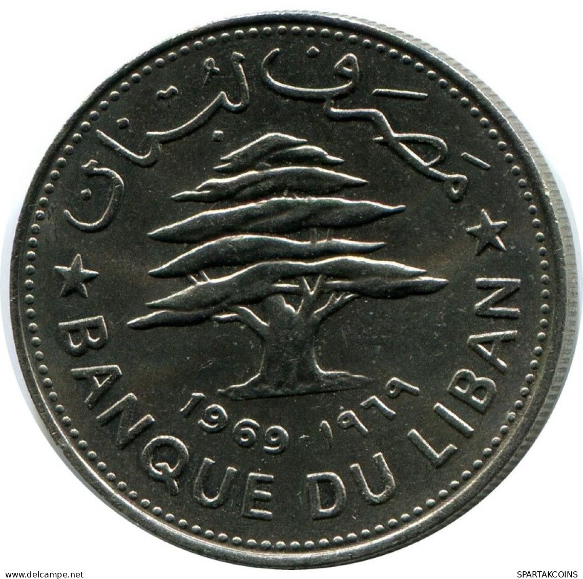 50 PIASTRES 1969 LIRANESA LEBANON Moneda #AH804.E.A - Lebanon