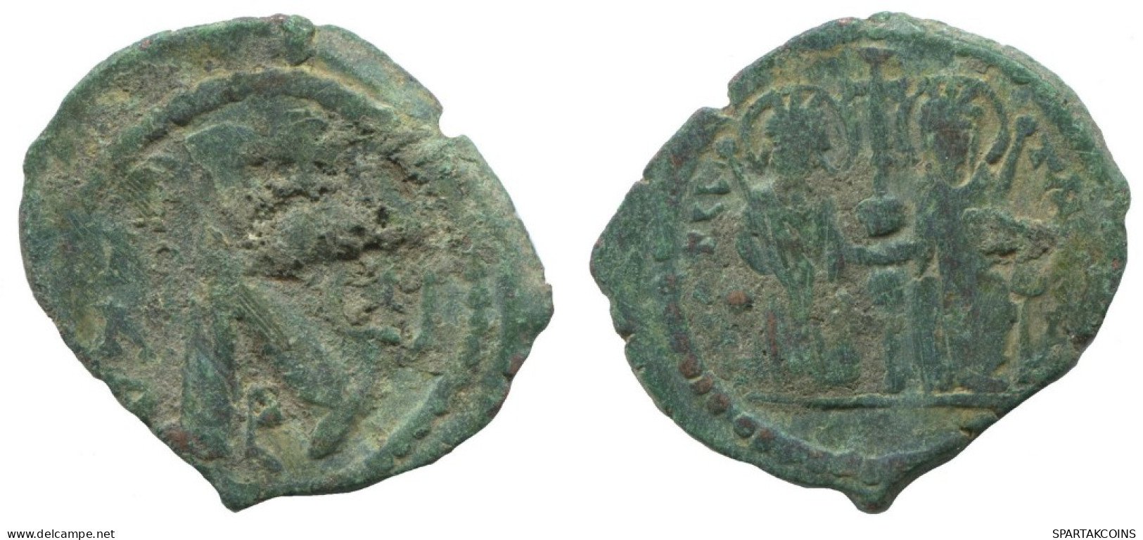 FLAVIUS JUSTINUS II 1/2 FOLLIS Ancient BYZANTINE Coin 6g/27mm #AA527.19.U.A - Byzantinische Münzen