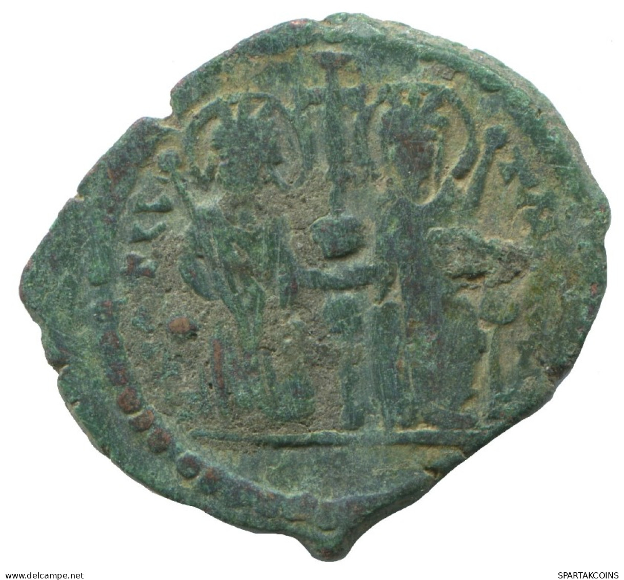FLAVIUS JUSTINUS II 1/2 FOLLIS Ancient BYZANTINE Coin 6g/27mm #AA527.19.U.A - Byzantine