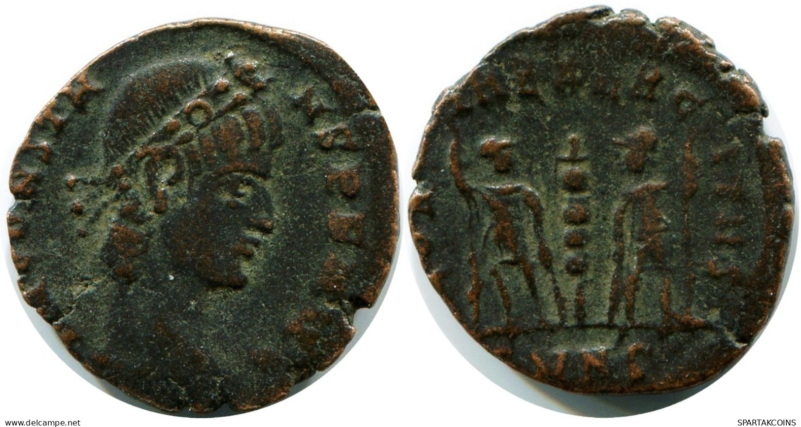 CONSTANS MINTED IN NICOMEDIA FOUND IN IHNASYAH HOARD EGYPT #ANC11736.14.F.A - The Christian Empire (307 AD To 363 AD)