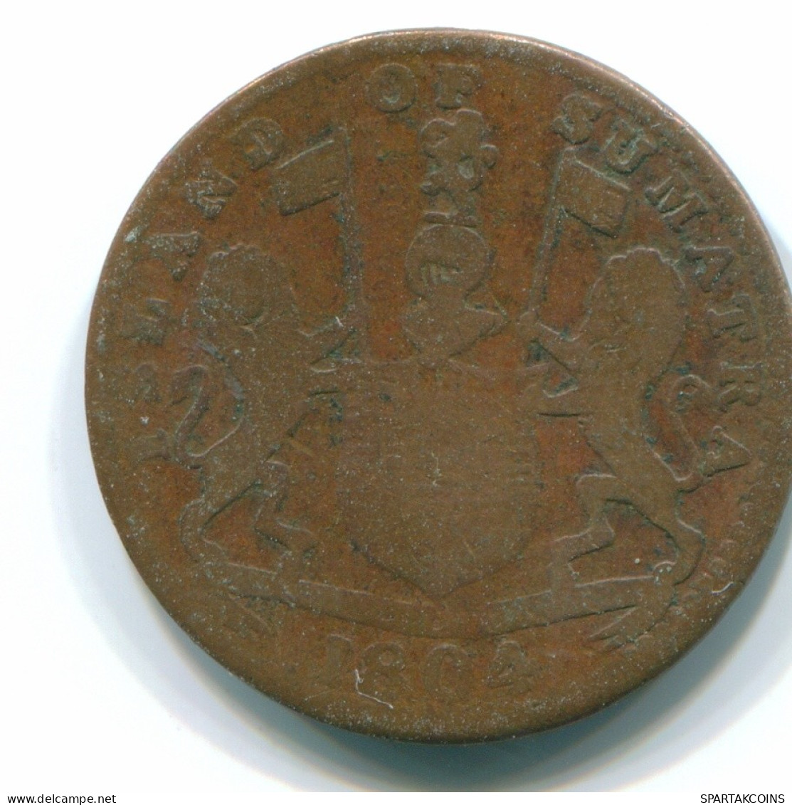 1 KEPING 1804 SUMATRA BRITISH EAST INDIES Copper Colonial Coin #S11742.U.A - India