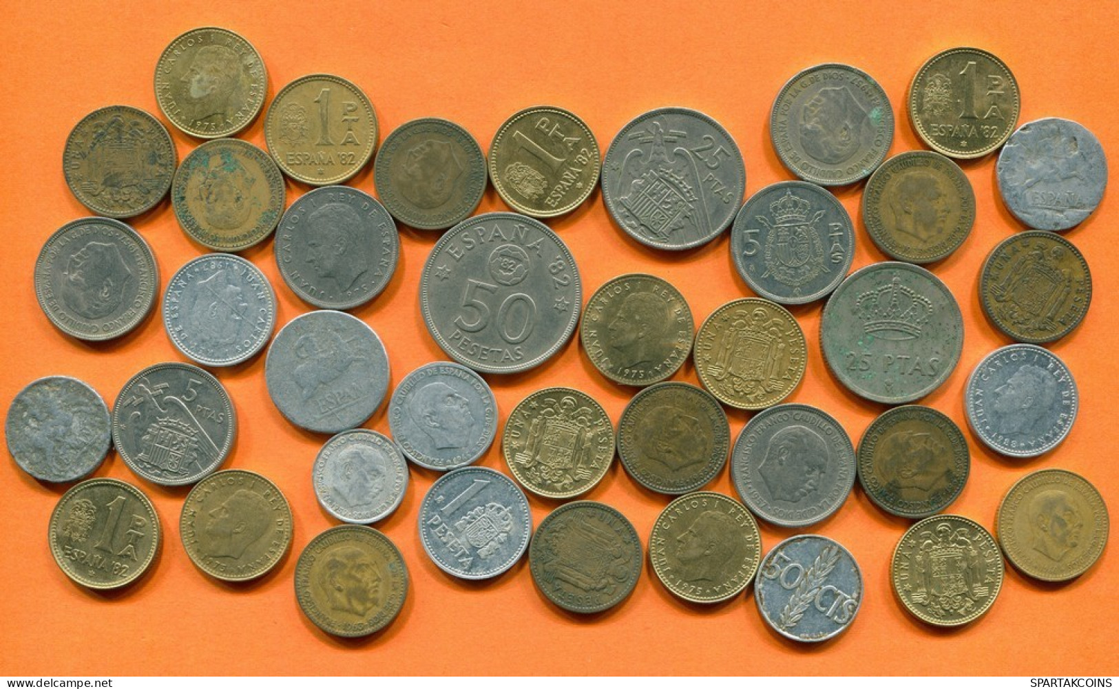 SPAIN Coin SPANISH Coin Collection Mixed Lot #L10264.2.U.A - Autres & Non Classés