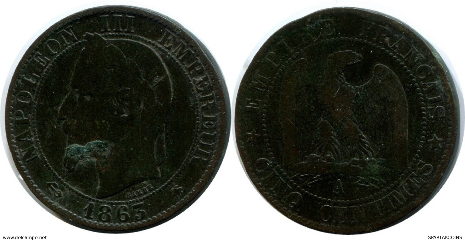 5 CENTIMES 1865 A FRANCE French Coin #AM952.U.A - 5 Centimes
