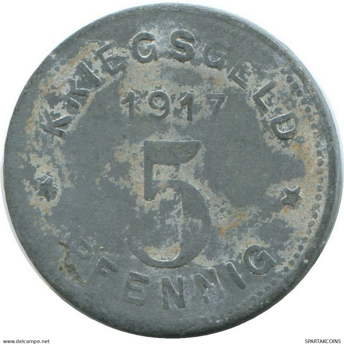 WESTPHALIA 5 PFENNIG 1917 Witten Notgeld German States #DE10496.6.F.A - 5 Pfennig