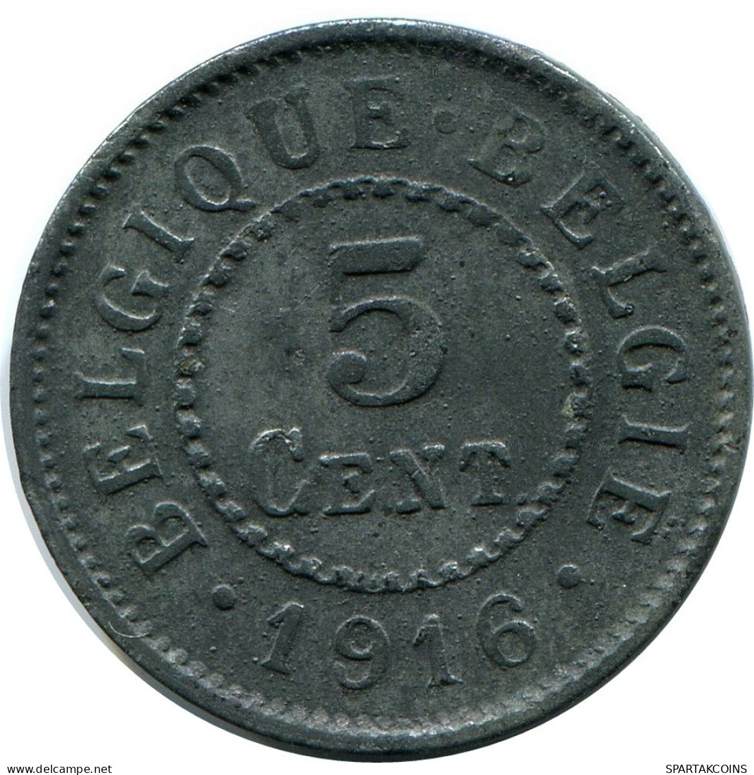 5 CENTIMES 1916 DUTCH Text BELGIEN BELGIUM Münze #BA416.D.A - 5 Centimes
