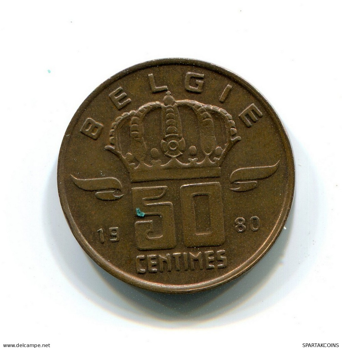 50 CENTIMES 1980 DUTCH Text BELGIEN BELGIUM Münze #BB394.D.A - 50 Cents