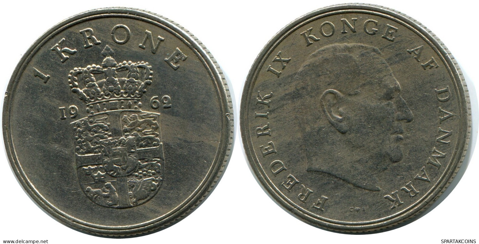 1 KRONE 1962 DINAMARCA DENMARK Moneda #AZ380.E.A - Danemark