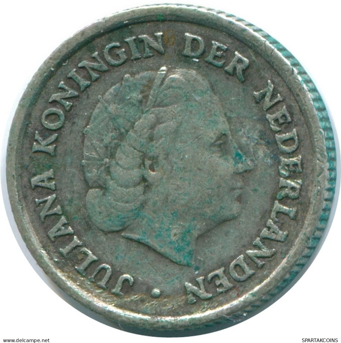 1/10 GULDEN 1963 ANTILLAS NEERLANDESAS PLATA Colonial Moneda #NL12608.3.E.A - Antilles Néerlandaises
