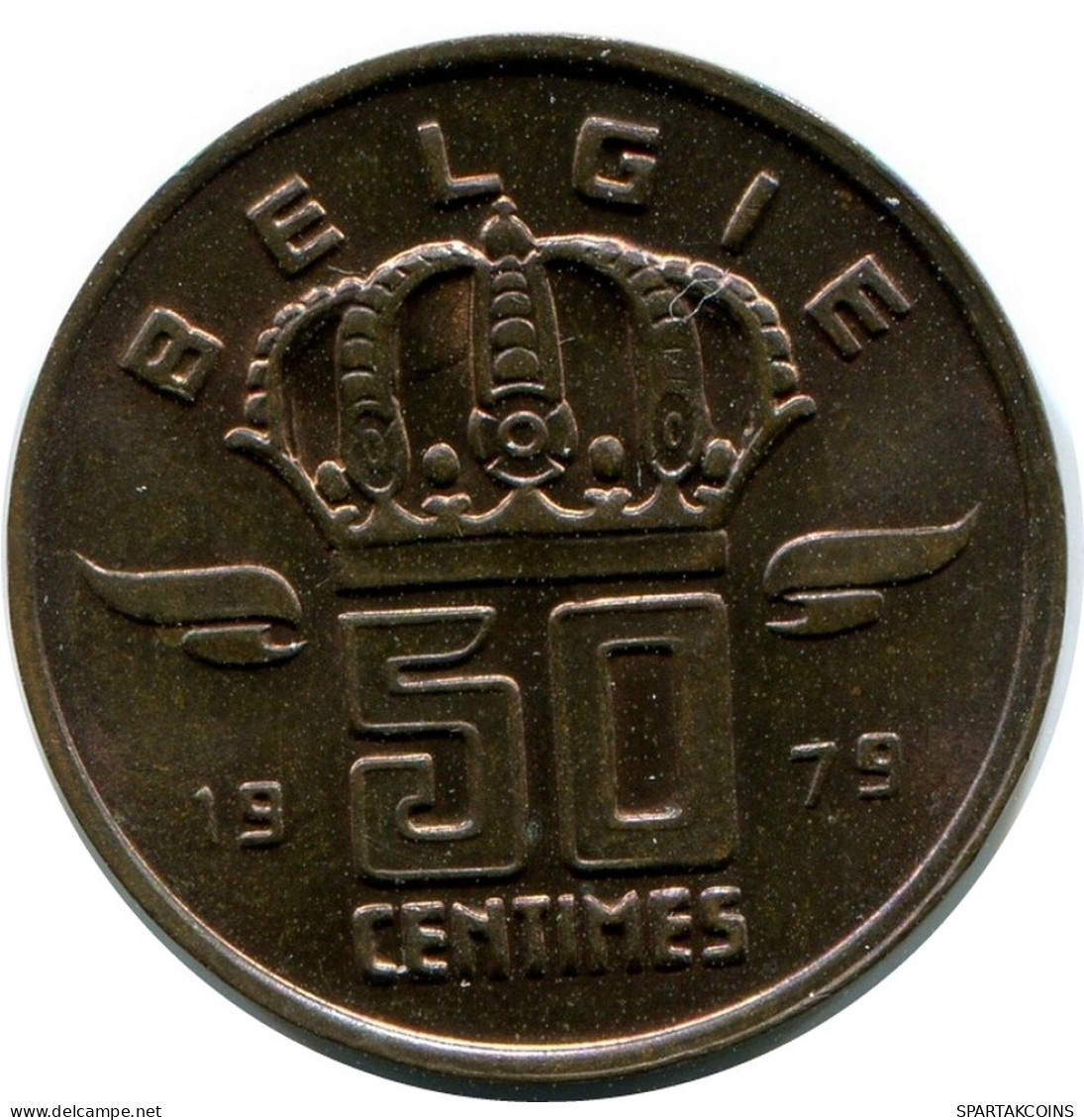 50 CENTIMES 1979 BELGIEN BELGIUM Münze DUTCH Text #AX371.D.A - 50 Cents