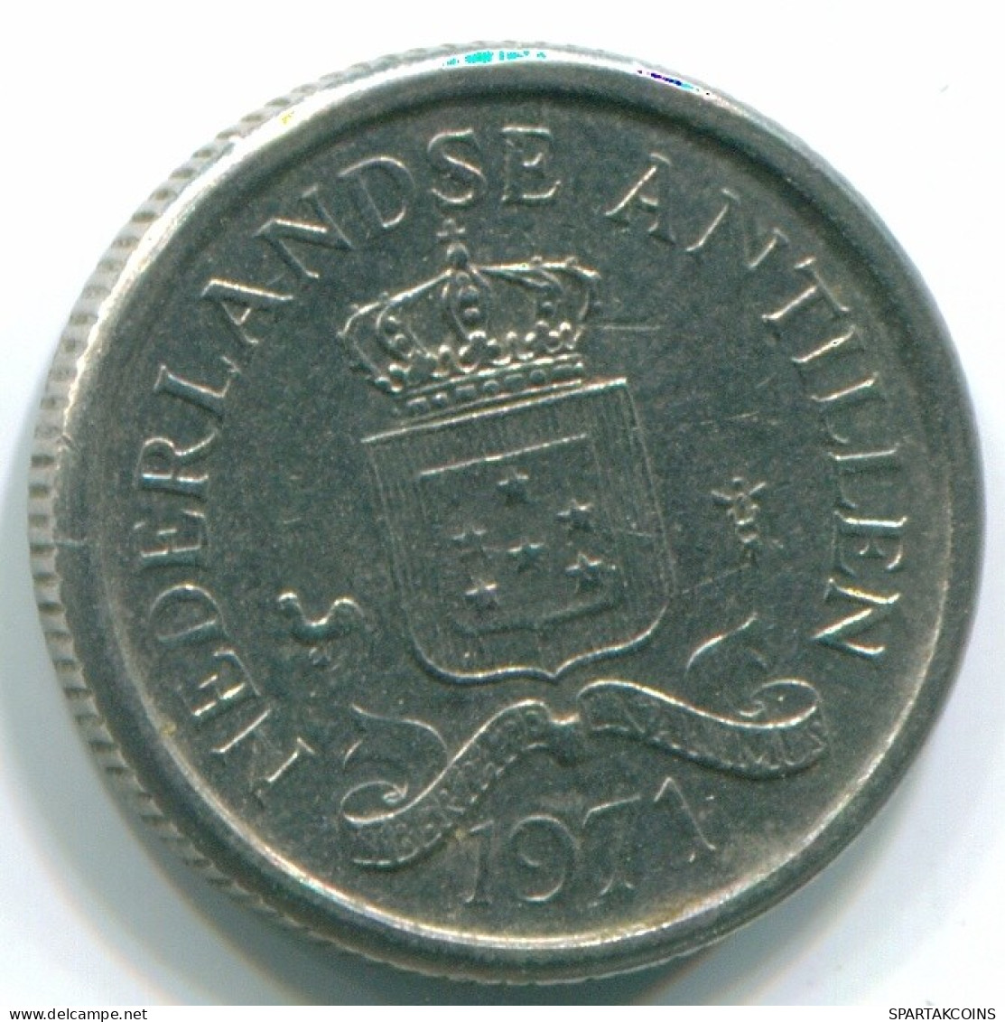 10 CENTS 1971 NETHERLANDS ANTILLES Nickel Colonial Coin #S13452.U.A - Netherlands Antilles